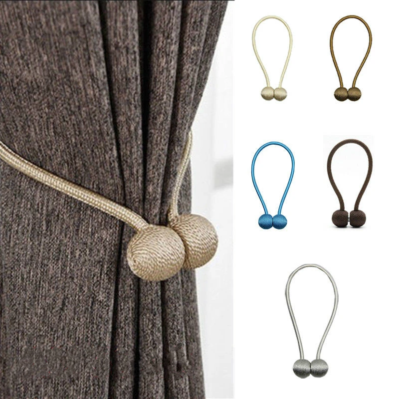 Magnetic Pearl Ball Curtain Tiebacks Tie Backs Holdbacks Buckle Clips Accessory Curtain Rods Accessoires Home Decor