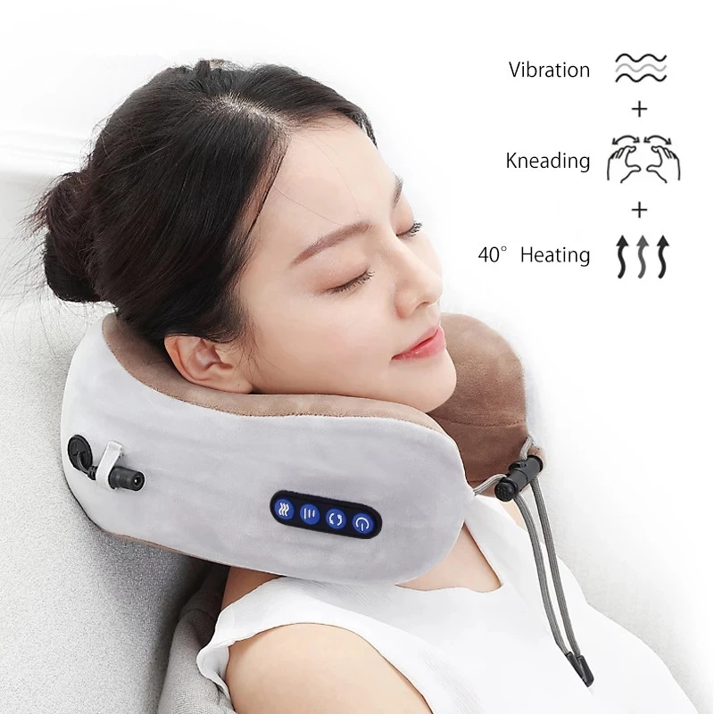 Syeosye Electric Neck Massager U Shaped Shoulder Massager Power Far Infrared Heating Pain Relief Tool Health Care