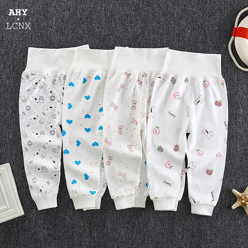 2020 Autumn Spring Newborn Baby Pants Girl Boy High waist Leggings Cotton Clothes Toddler Trousers Clothing Infant Kids PP Pants