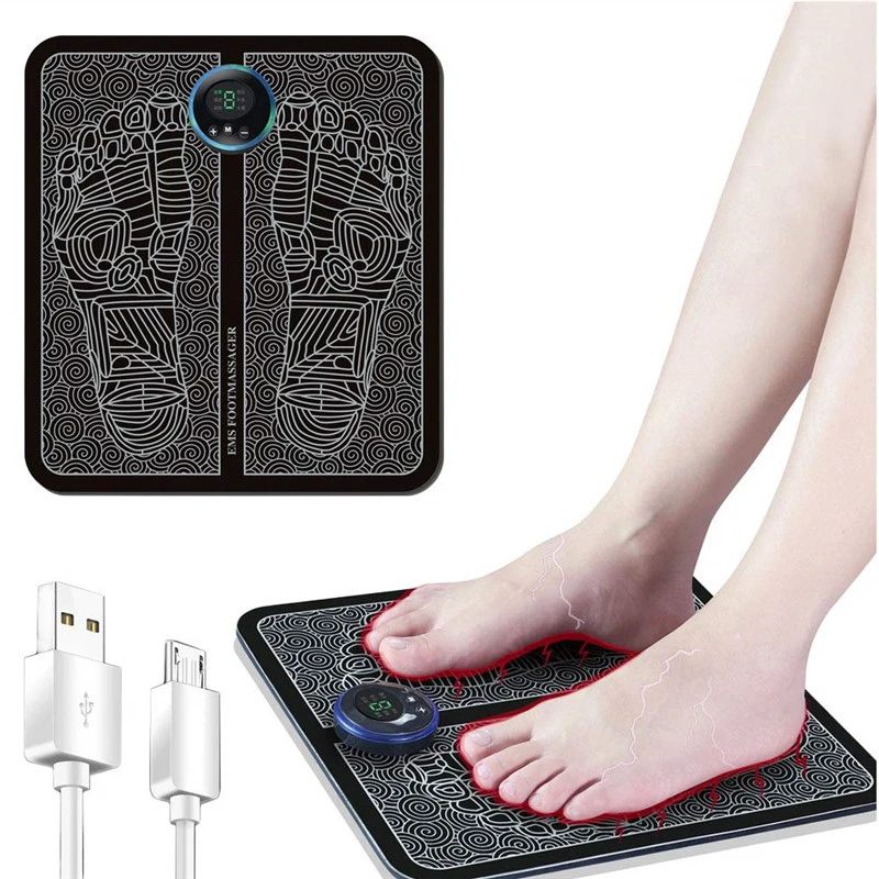 Drop Shipping EMS Electric Foot Massager Tens  Fisioterapia Mat Massageador Pes Muscular Electric Health Care Relaxation Massage