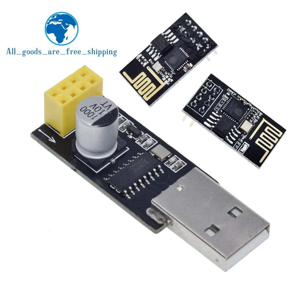 ESP01 Programmer Adapter UART GPIO0 ESP-01 Adaptater ESP8266 CH340G USB to ESP8266 Serial Wireless Wifi Developent Board Module