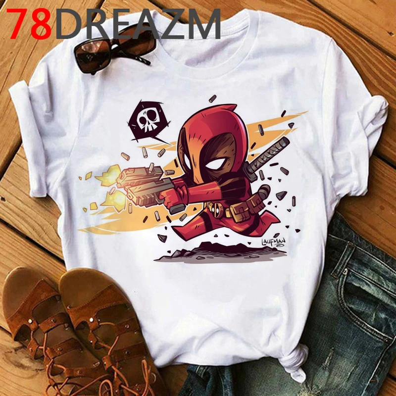 Deadpool T Shirt Men Summer Top T-shirt Funny Cartoon Graphic Tees Harajuku Oversized Unisex Tshirt Grunge Top Streetwear Male