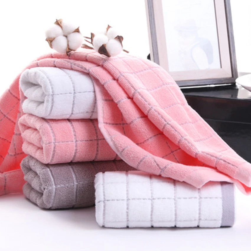 Plaid 100% Cotton Kitchen Hair Hand Hotel Beach Spa Bath Face Towel Thick Soft For Adults Kids Home asciugamani handdoeken