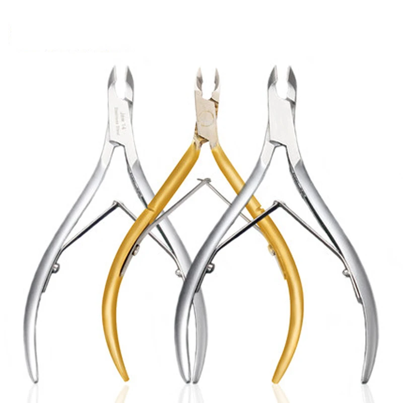 Stainless Steel Cuticle Nipper Professional Remover Scissors Finger Care Manicure Dead Skin ClipperTools Gold,Sliver,black %$#&