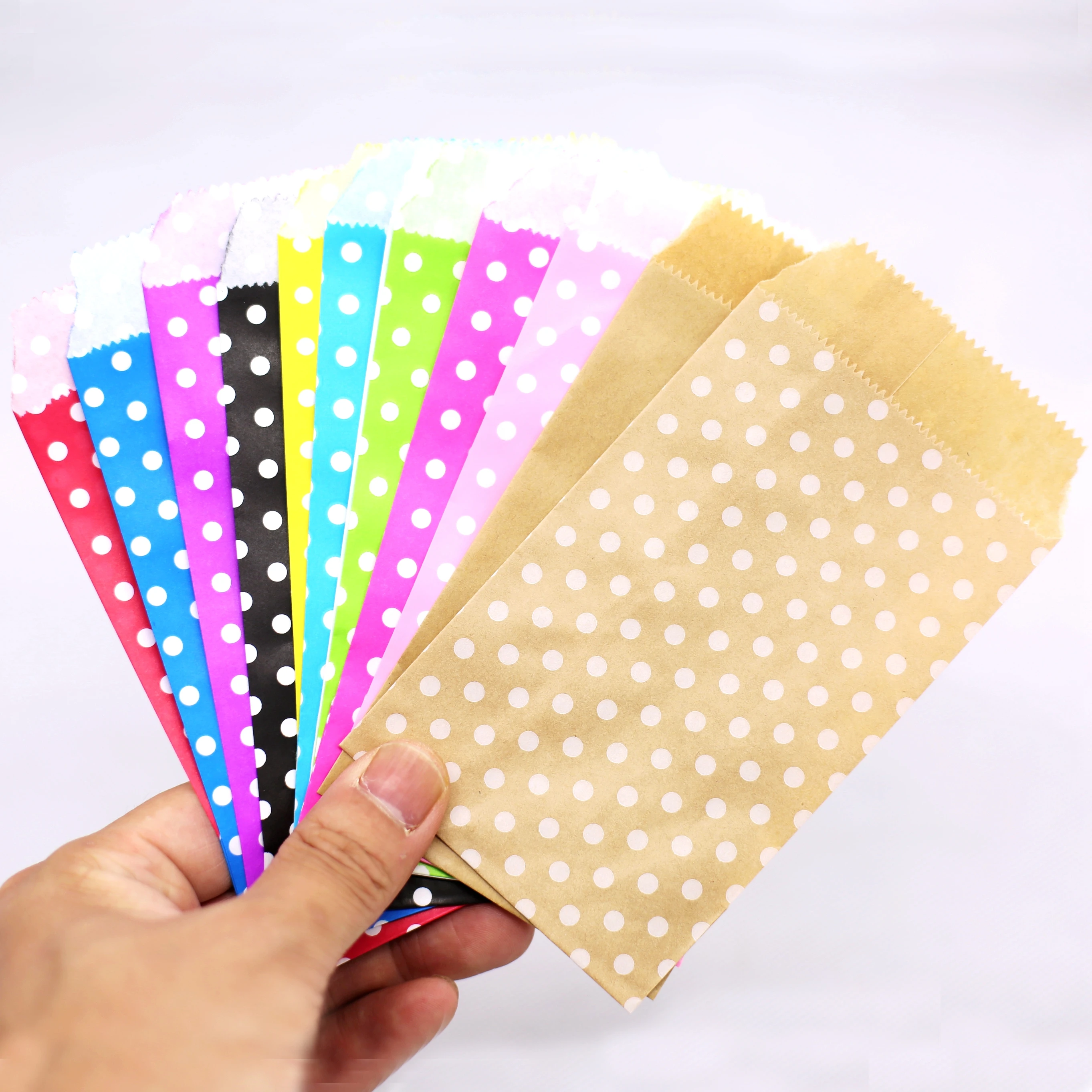 Mini dot Kraft Paper Bags , Wedding Party Invitation Greeting Cards Paper Gift bag 25pcs/lot