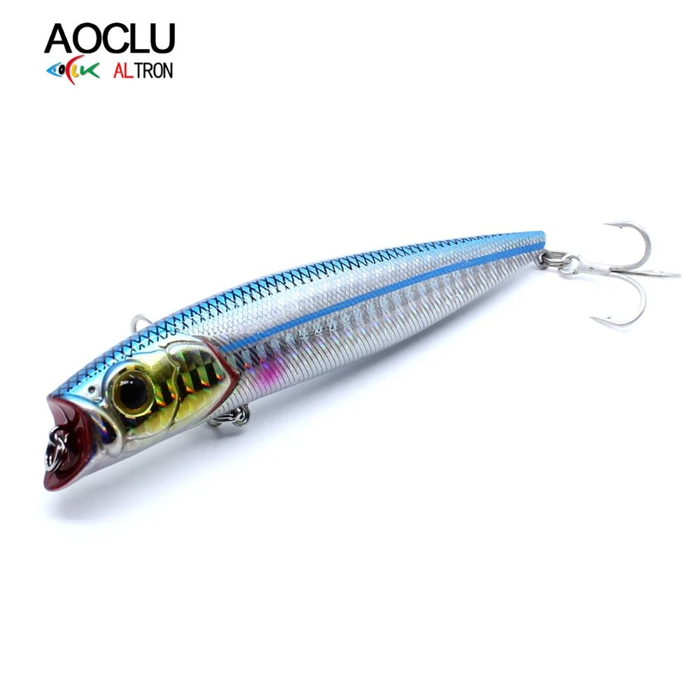 AOCLU Jerkbait wobblers 11.5cm 14g Topwater Popper Hard Bait Minnow Fishing lures magnet weight transfer system for long casting