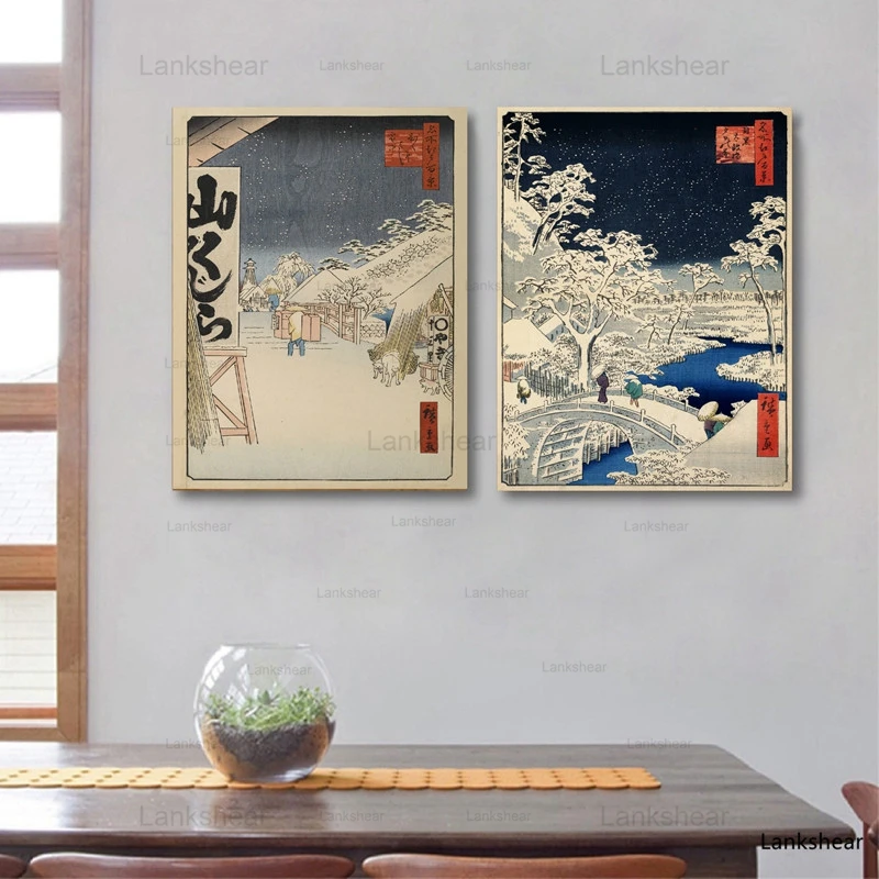 Japanese Poster Traditional Landscape Poster Canvas Art Print  Japanese Style Canvas Painting Wall Art Picture Home Wall Decor
