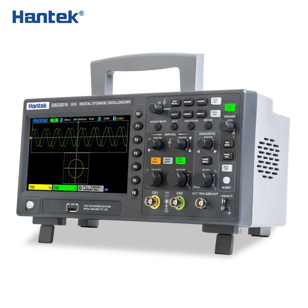 Hantek DSO2C10 DSO2C15 DSO2D10 DSO2D15 Digital Oscilloscope Dual Channel Economical 100MHZ Bandwidth Handheld
