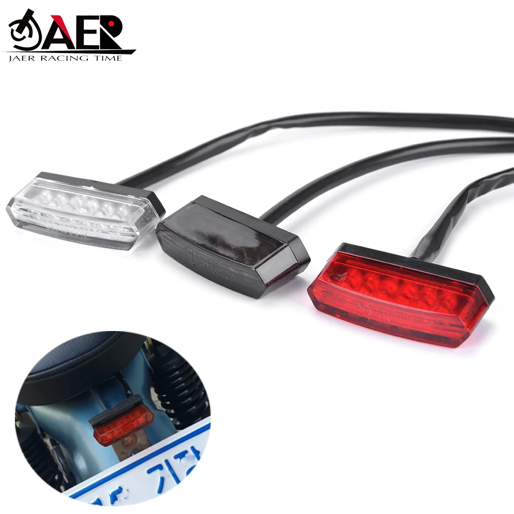 Universal 12V Motorcycle Rear Brake LED Tail Stop Light Lamp for Dirt Taillight Rear License Plate Light Decorative Lamp