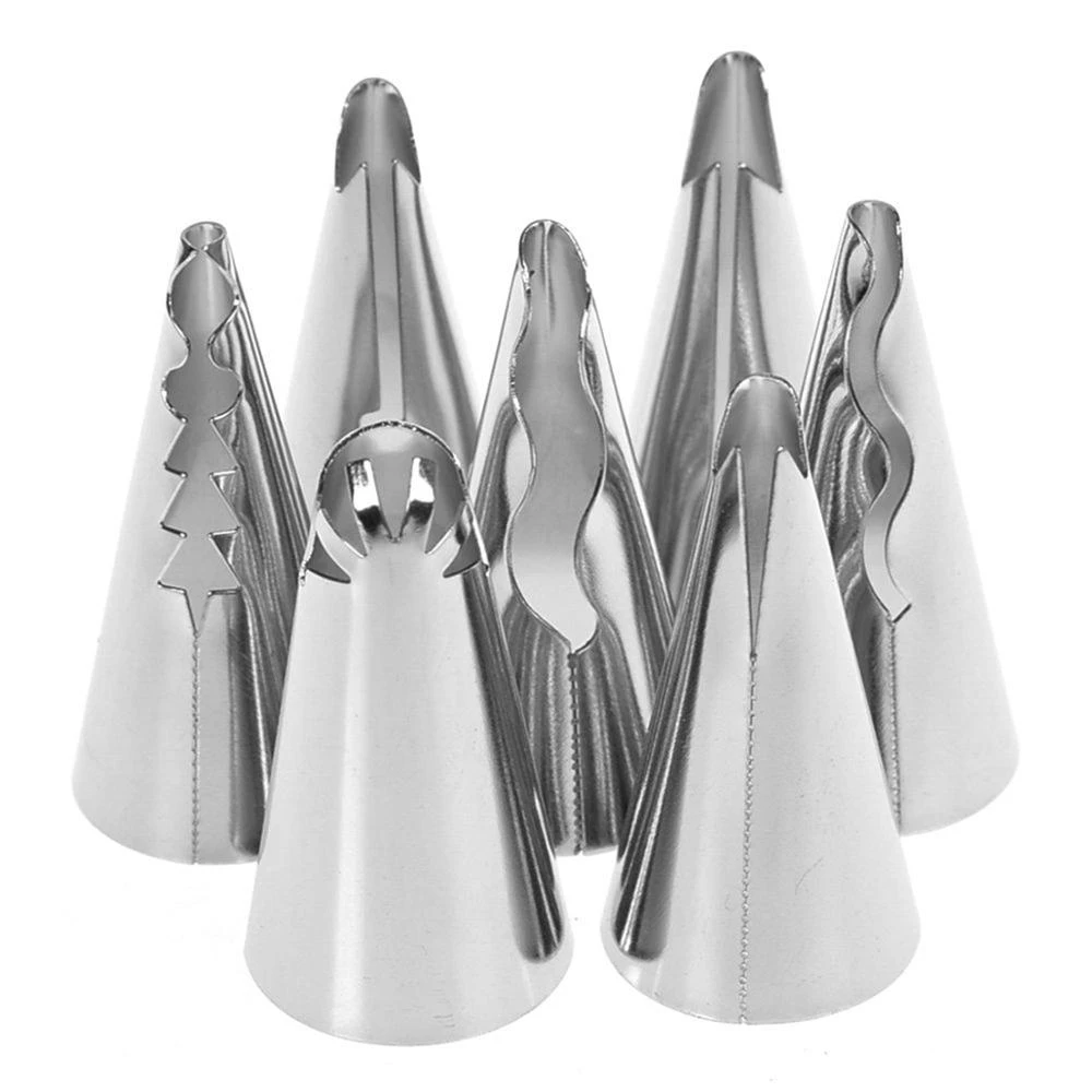 7pcs/set Wedding Russian Nozzles Pastry Puff Skirt Icing Piping Nozzles Pastry Decorating Tips Cake Cupcake Decorator Tool