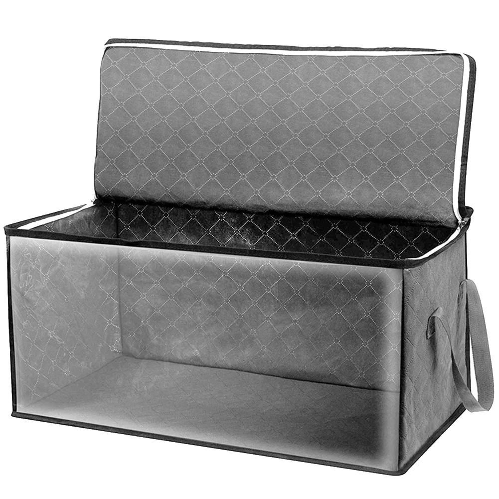 Large Folding Storage Box Clothes Collecting Case Under Bed Pillow Quilt Blanket Home Toys Storage Bag Box Organizer With Zipper