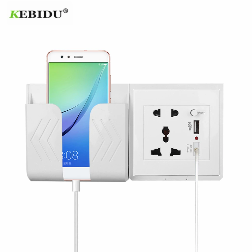 KEBIDU Dual USB Power Socket Home Wall Charger Adapter With EU Plug 2 Ports USB Outlet Power Charger For Phone Charging