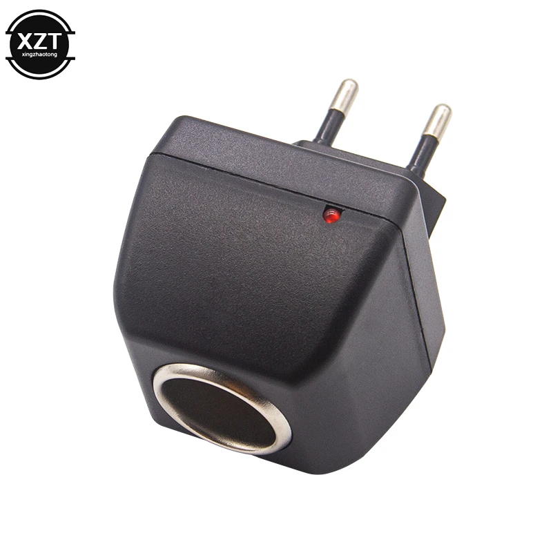 AC Adapter With Car Socket Auto Charger EU Plug 220V AC To 12V DC Use For Car Electronic Devices Use At Home