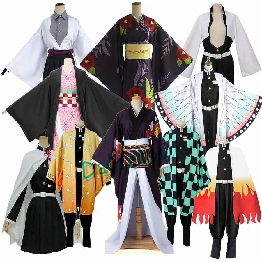Anime Demon Slayer Tamayo Yushirou Cosplay Men Women Kimono Uniform Kimetsu No Yaiba Nezuko Zenitsu Tanjirou Cosplay Costume