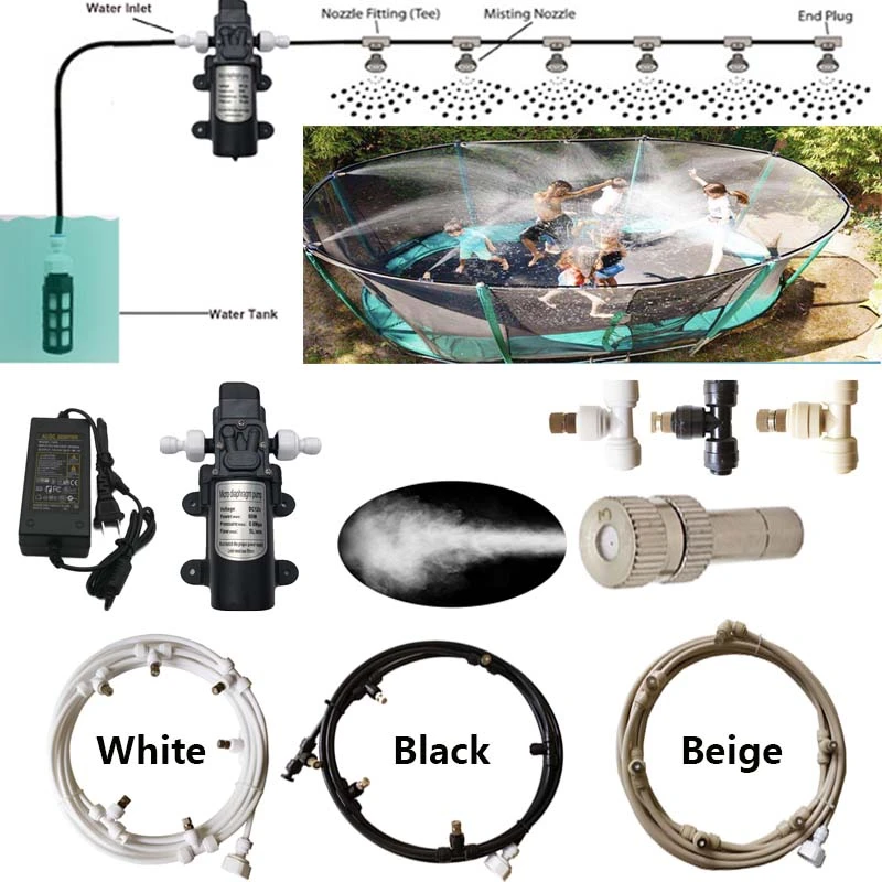 Garden water spray nozzle ectric pump  misting spray system nebulizer for flowers plant greenhouse garden irrigation 6M-18M