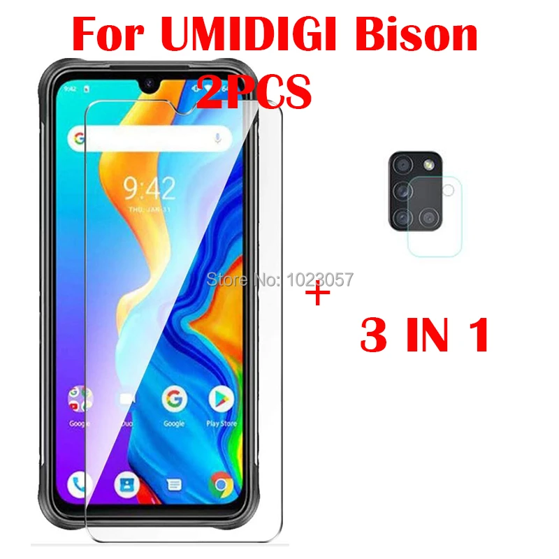 2-in-1 Camera Tempered Glass On For UMIDIGI Bison GT Screen Protector Glass For UMIDIGI Bison 2.5D Glass