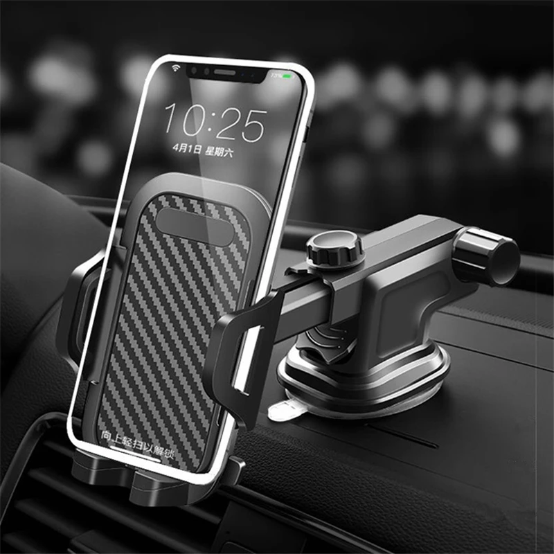 2021 Long Arm Adjustable Phone Mounting Suction Cup Holder Car Phone Holder 360 Degrees Universal Smartphone Car Mount Stand