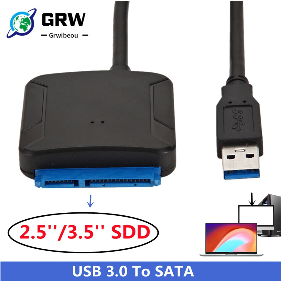 USB 3.0 To SATA 3 Cable Sata To USB Adapter Convert Cables Support 2.5/3.5 Inch External SSD HDD Adapter Hard Drive Connect Fit