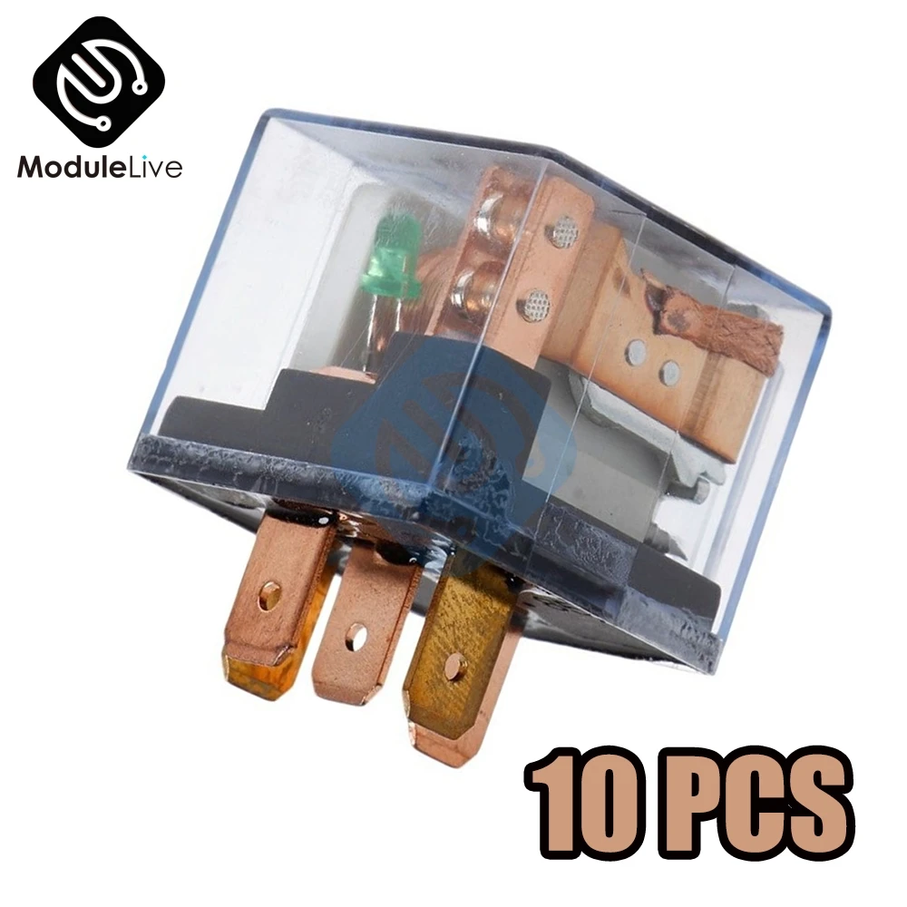 10PCS Waterproof Automotive Relay 12V 100A 5Pin SPDT Car Control Device Car Relays DC 24V 48V High Capacity 100A Switching