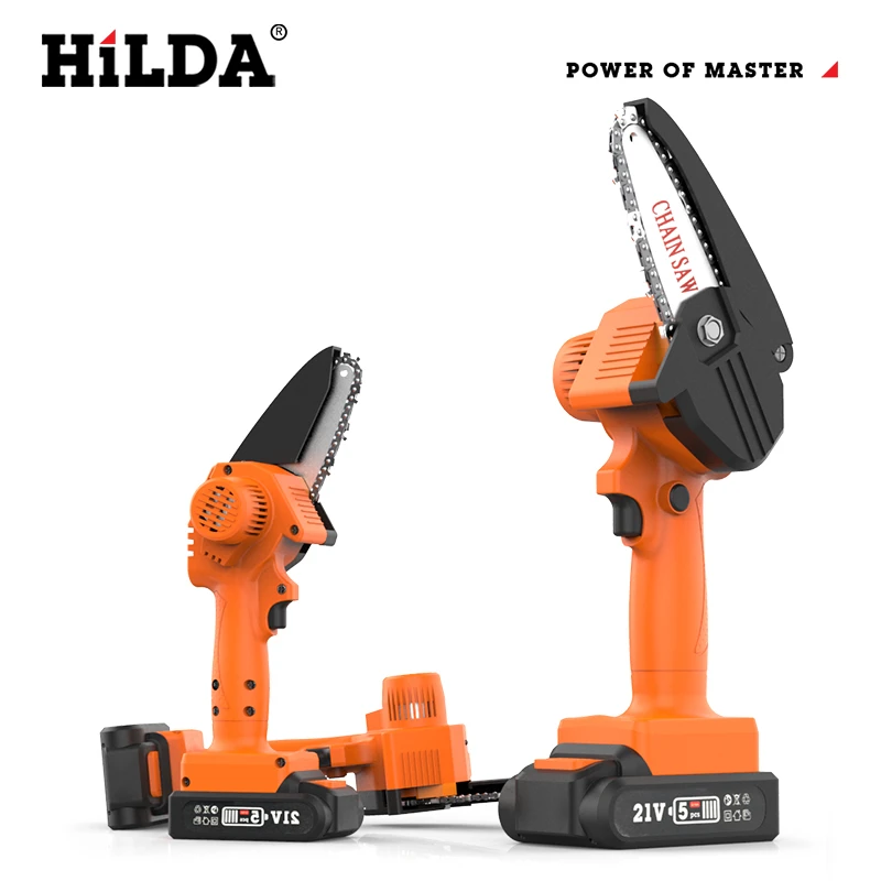 HILDA Chainsaw Electric Saw Cordless Mini Portable Handheld Rotary Tool For Cutting Woodworking Tools