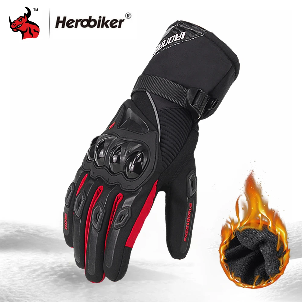 Winter Motorcycle Gloves Windproof Waterproof Guantes Moto Men Motorbike Riding Gloves Touch Screen Moto Motocross Gloves