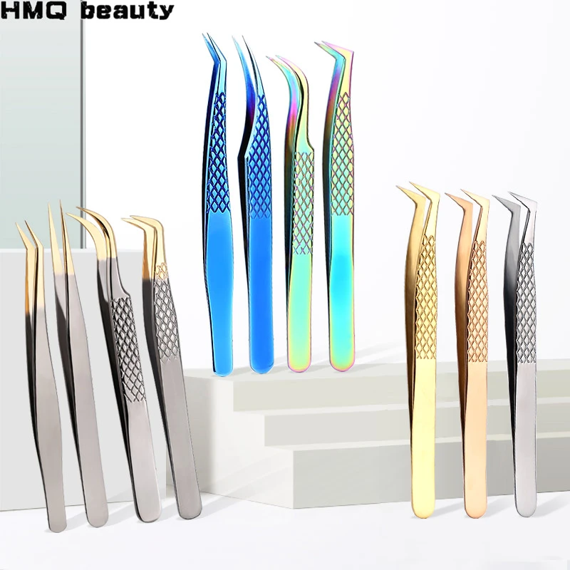 1 Pcs Eyelashes Tweezers Stainless Steel superhard Tweezers High Precision Anti-static tweezers for Eyelash Extensions