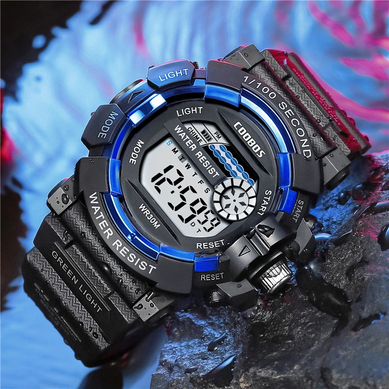 High-end Sport Watches For Men Digital Wristwatches Luxury Luminous Waterproof Led Electronic Watches Alarm Date Military Watch