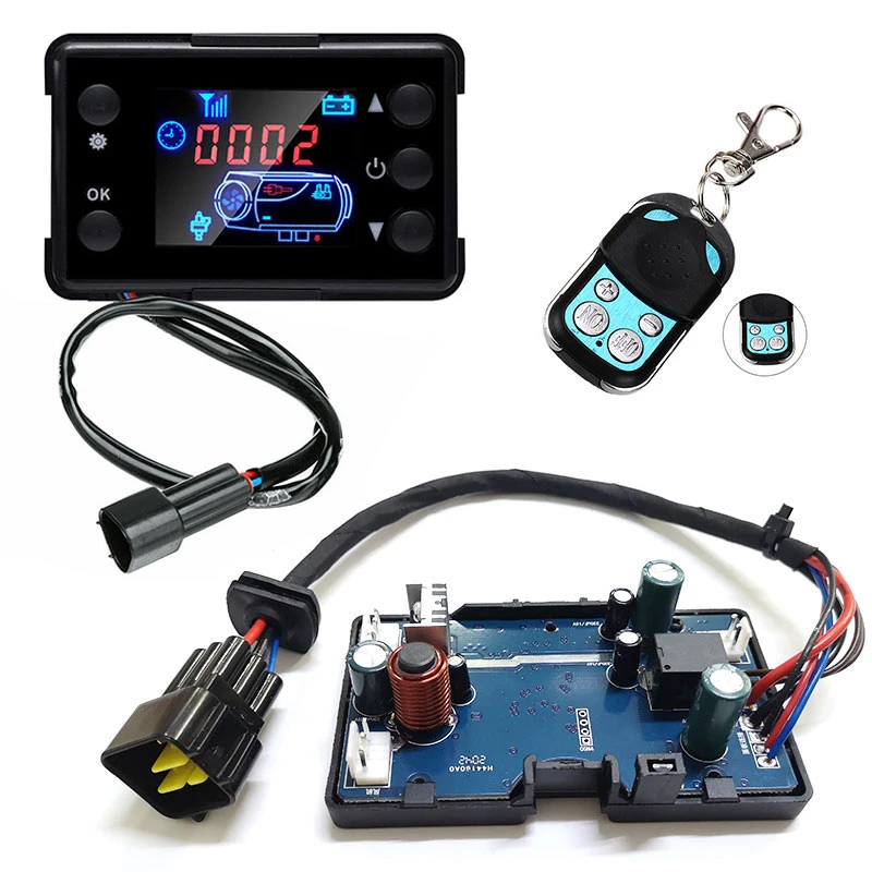 12V 24V Diesels Air Heater LCD Monitor Switch+Control Board Motherboard+Remote Control For Car Parking Heater Controller