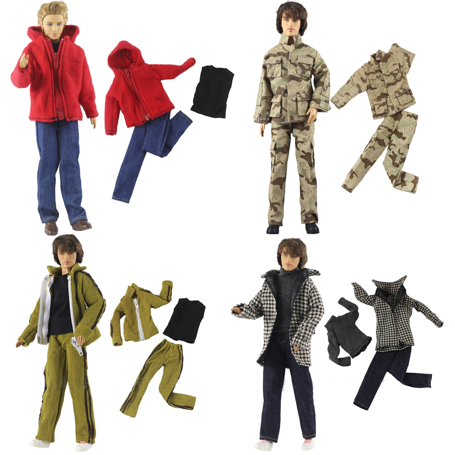 Handmade 1/6 Fashion Outfit Boy Doll Suit Clothes Casual Handsome Clothes Pants For Barbie Doll Boyfriend Ken Doll