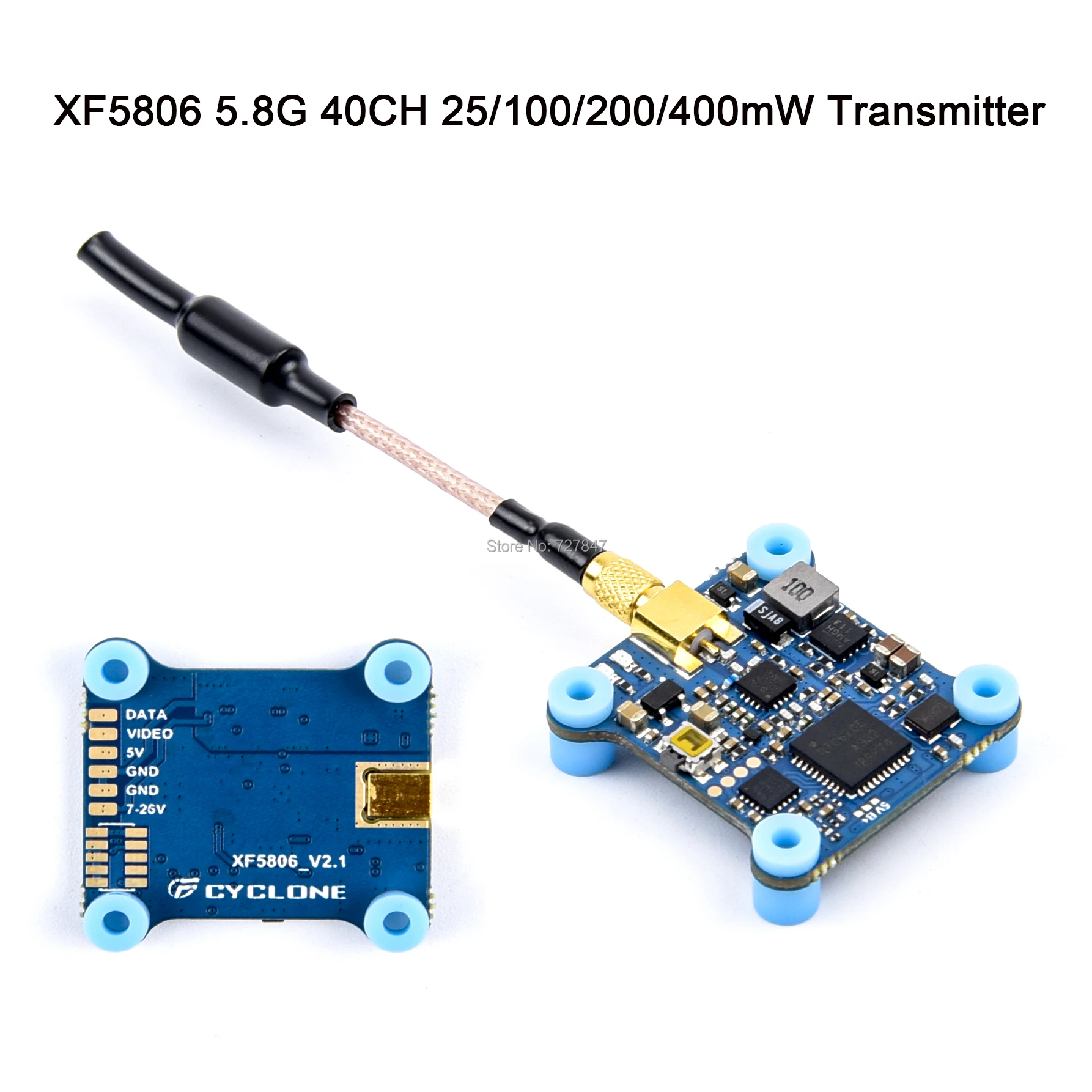 VTX XF5806 5.8G 40CH 25/100/200/400mW Switchable Video FPV Transmitter 20*20mm for XF Model FPV Racing RC Drone Multirotor Parts