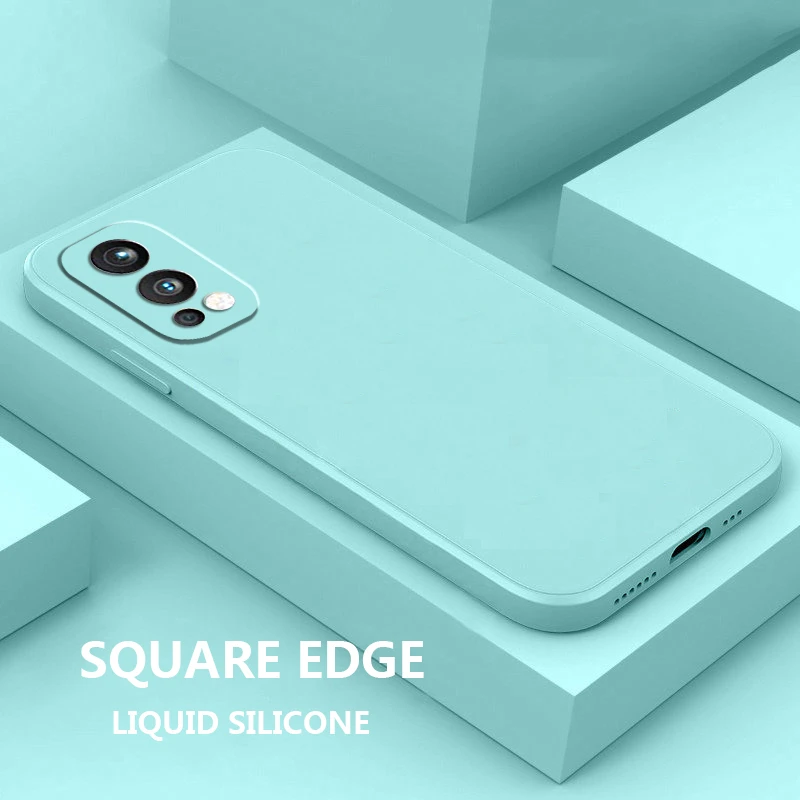 Original Square Liquid Silicone Case For Oneplus Nord 2 5G Soft Back Cover For Oneplus Nord CE 5G For One plus 9 8 8T 7 1+9 Pro