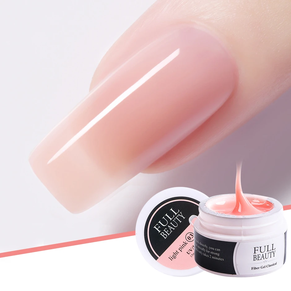 15ml Nail Gel for Extension Nude Pink Clear White Poly Nail Gel Polish Quick Building Acrylic French Tips for Manicure GL1623