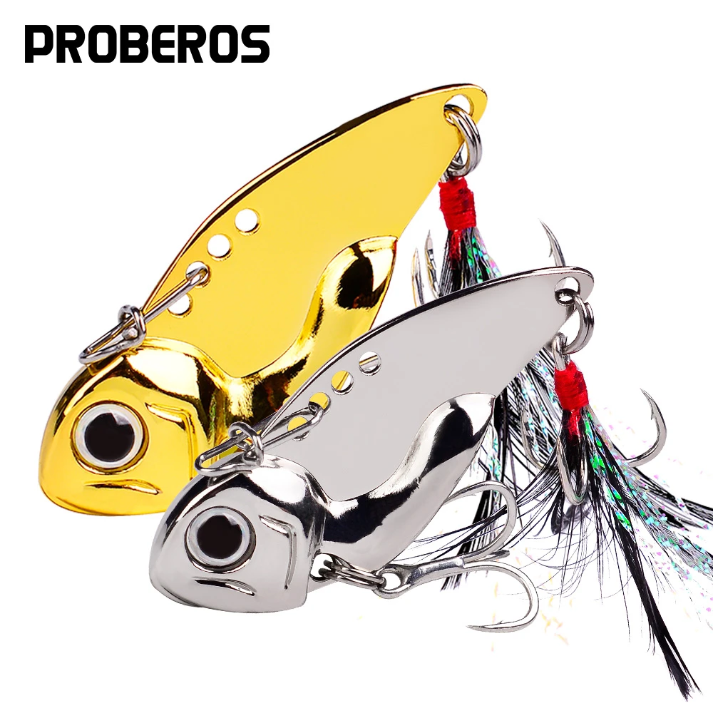 1PC Metal VIB Fishing Lures 7g/11g Spinner Spoon Crankbait Silver/Gold Vivid Vibrations Bass Artificial Hard Lure Tackle