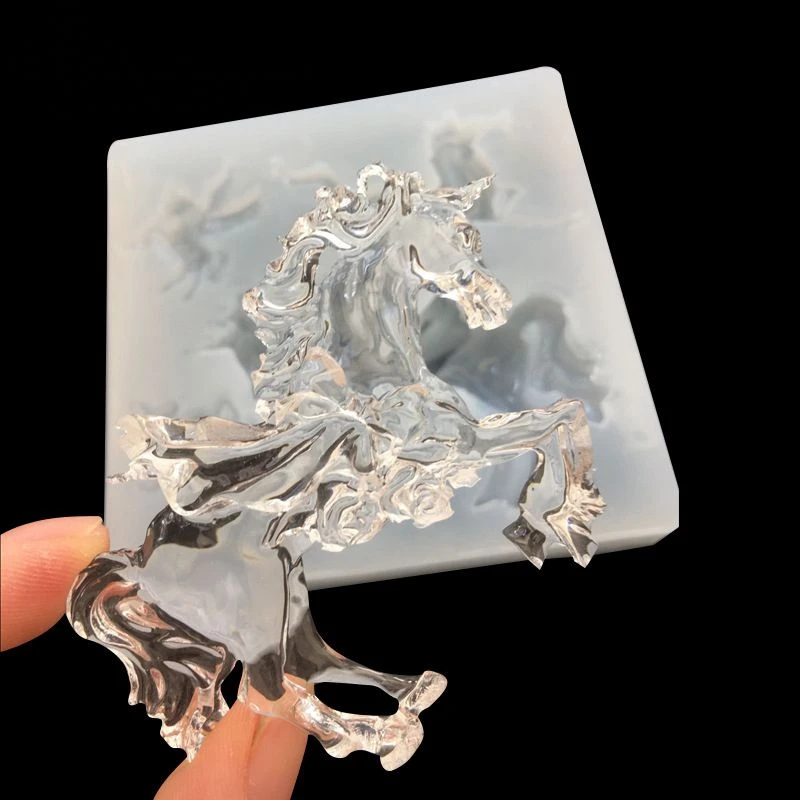 1pcs UV Resin Jewelry Liquid Silicone Mold Big Unicorn Horse Resin Molds For DIY Charms Making For DIY Charms Making Jewelry