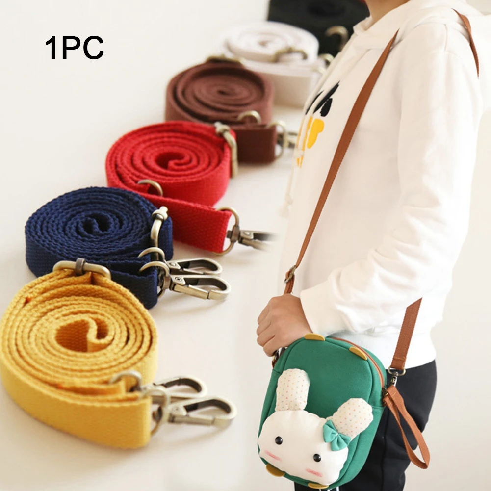 130cm Canvas Bag Strap Adjustable Shoulder Strap Fashion Bag Replacement Accessory 6 Colors Candy Color #734