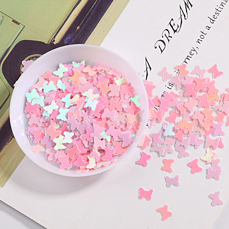 1000Pcs 5*6mm Butterfly Shape Loose Sequins Paillettes for Nails Beauty DIY Glitter,Lady manicure,wedding decoration confetti