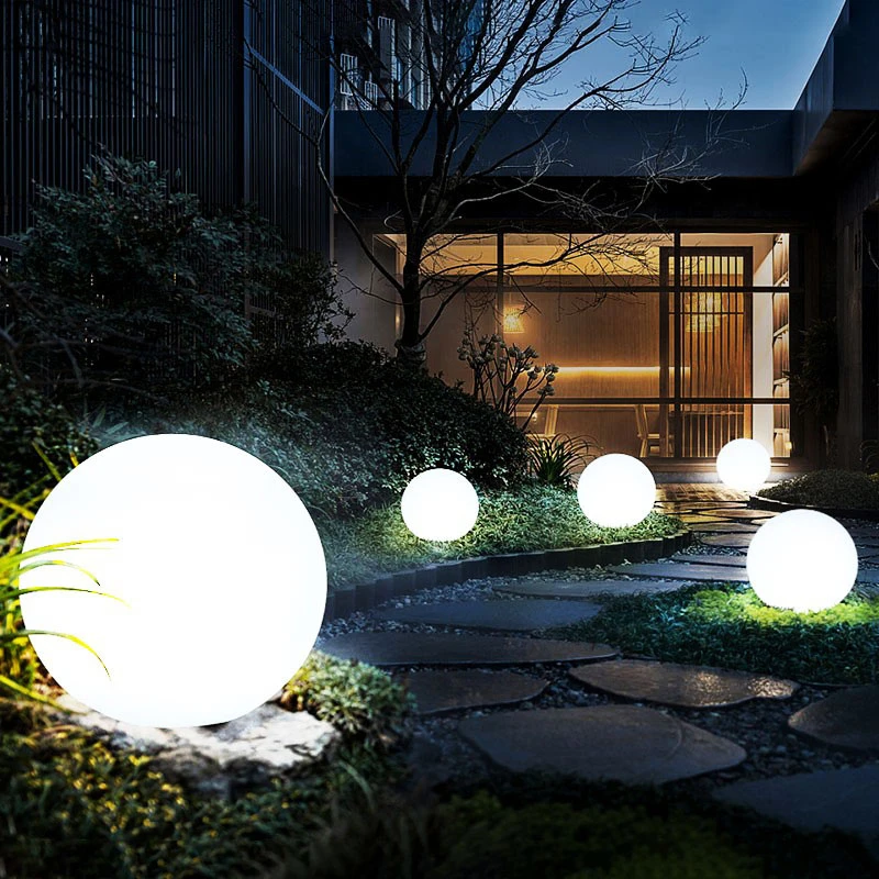 Outdoor Lights LED Garden Ball Lights Remote Control Floor Street Lawn Lamp Swimming Pool Wedding Lighting Decoration