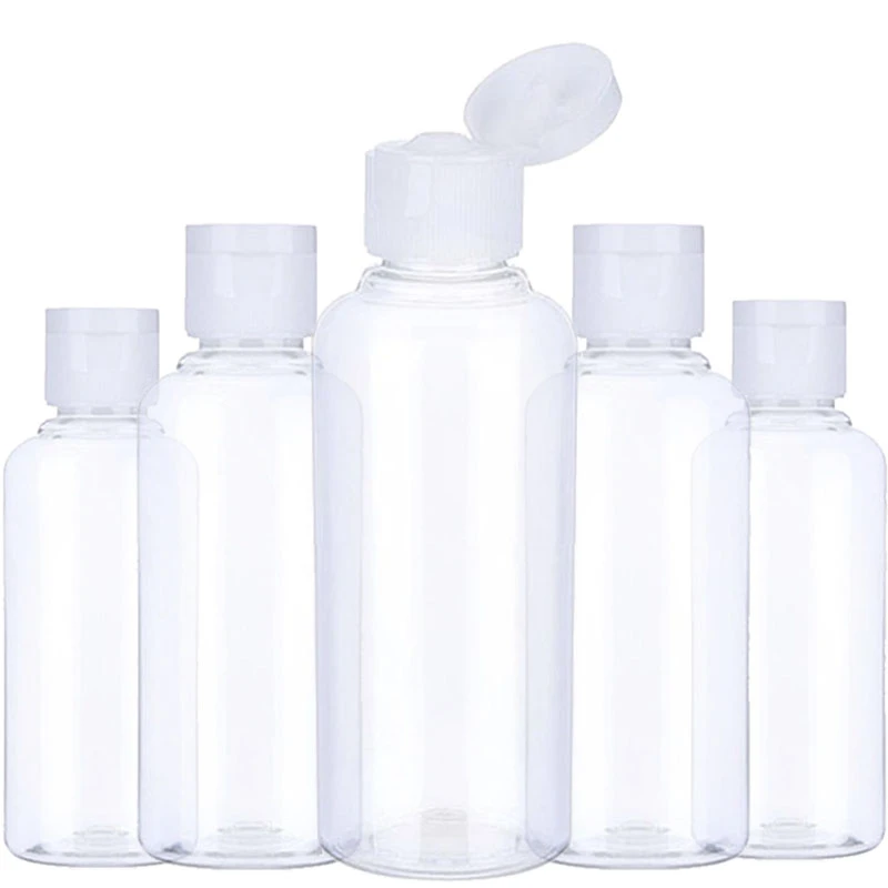 5Pcs Portable Travel Bottle 10ml 30ml 50ml 60ml 100 ml Plastic Bottles for Travel Sub Bottle Shampoo Cosmetic Lotion Container