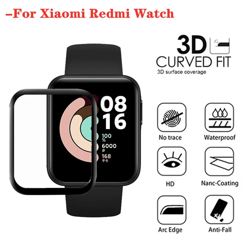 1-2Pcs 3D Curved Edge Film for Xiaomi Mi Watch Lite HD Soft Full Cover Screen Protector for Redmi Watch 2 Lite Protective film