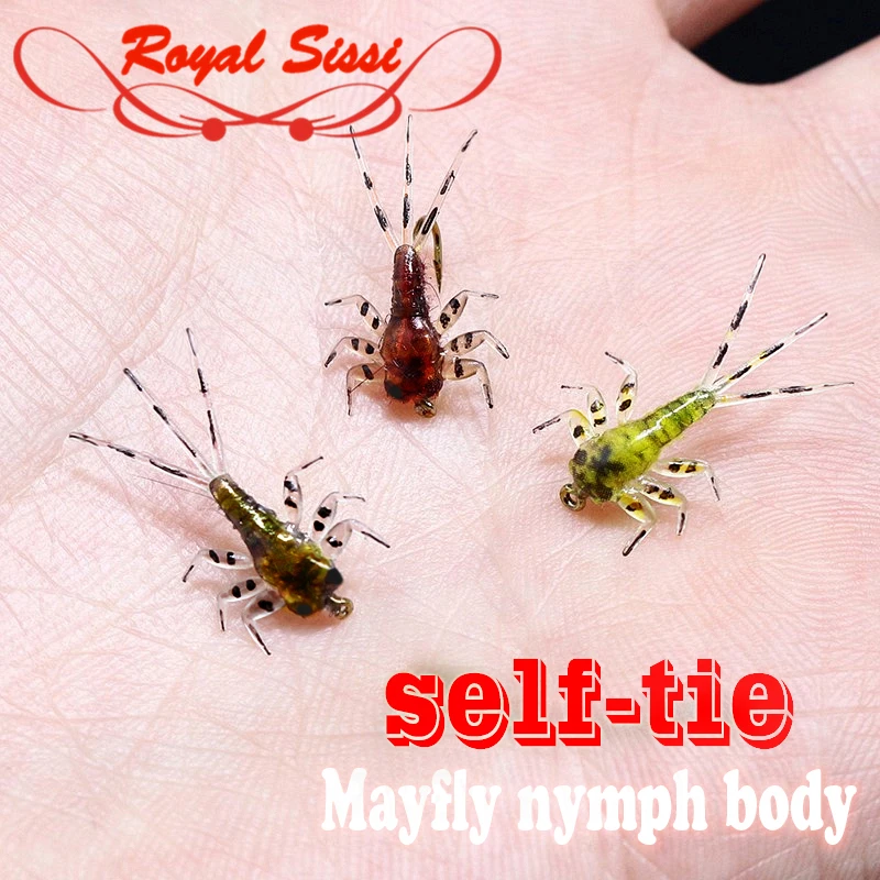 20pcs pack fly tying Mayfly nymph rubber body components with Thin skin fly fishing artificial nymph flies fly tying materials