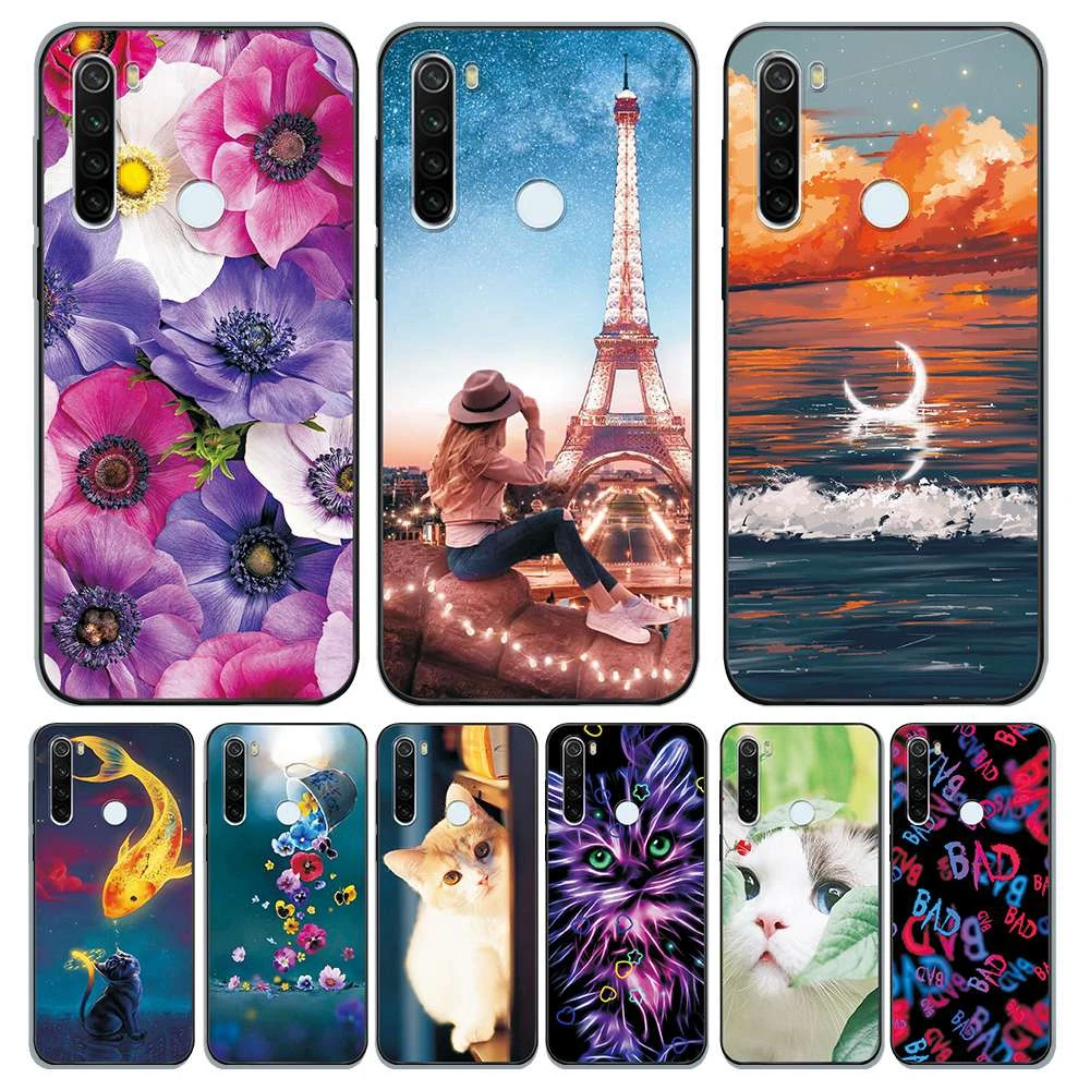 For Xiaomi Redmi Note 8T Case On Redmi Note 8 Pro Case Cute Cat Silicone Painting Soft Tpu For Redmi Note 8 Cover Fundas Coque