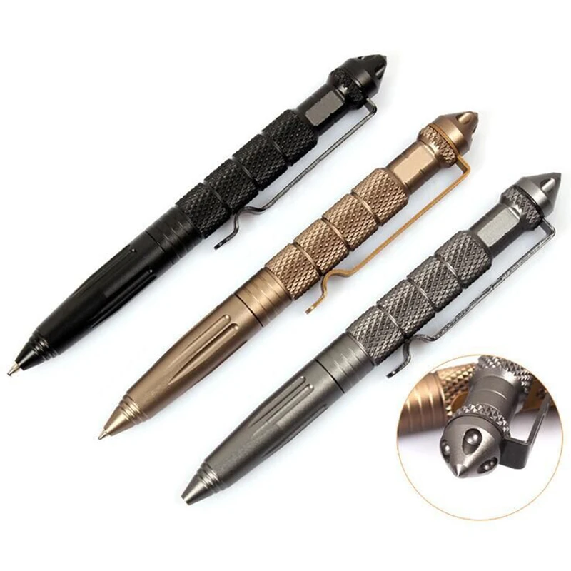 ZK30 High Quality Defence Tactical Pen Anti skid Portable Self Defense Pen Aluminum Pen steel Glass Breaker Survival Kit Pens