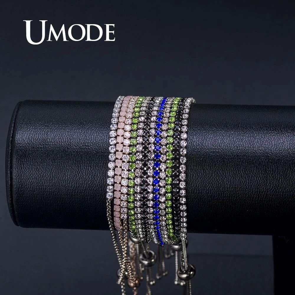 UMODE 4 Colors Fashion Cubic Zirconia Tennis Bracelet & Bangles for Women Gift New Luxury  Armbanden Voor Vrouwen Bijoux UB0124X