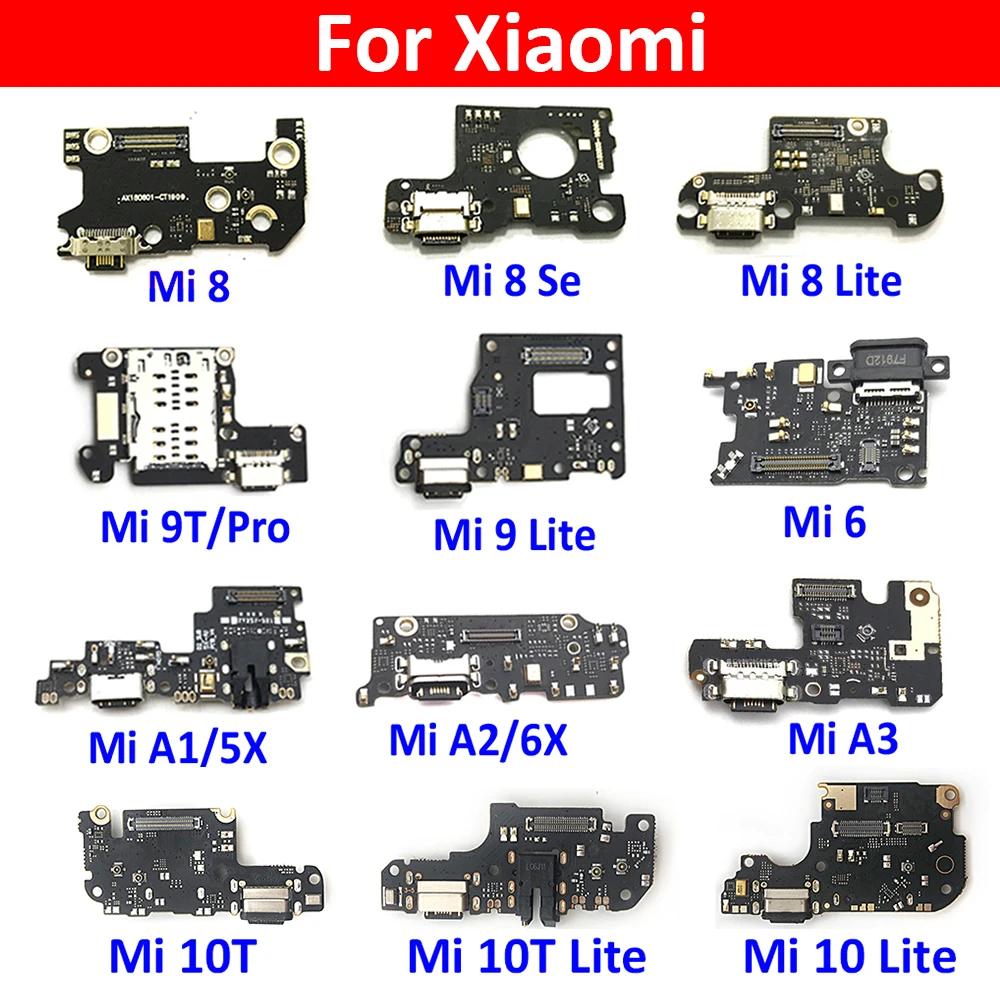 USB Charger Charging Dock Port Connector Flex Cable For Xiaomi Mi 6 11 10T 10 9 8 Se A1 A2 Lite A3 11 Pro Pocophone F1