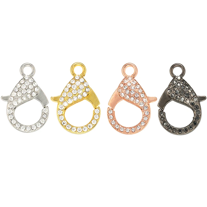 ZHUKOU crystal Lobster Clasps Bracelets Necklaces Hooks Chain Closure Findings Accessories for Jewelry Making Wholesale DIY VK75