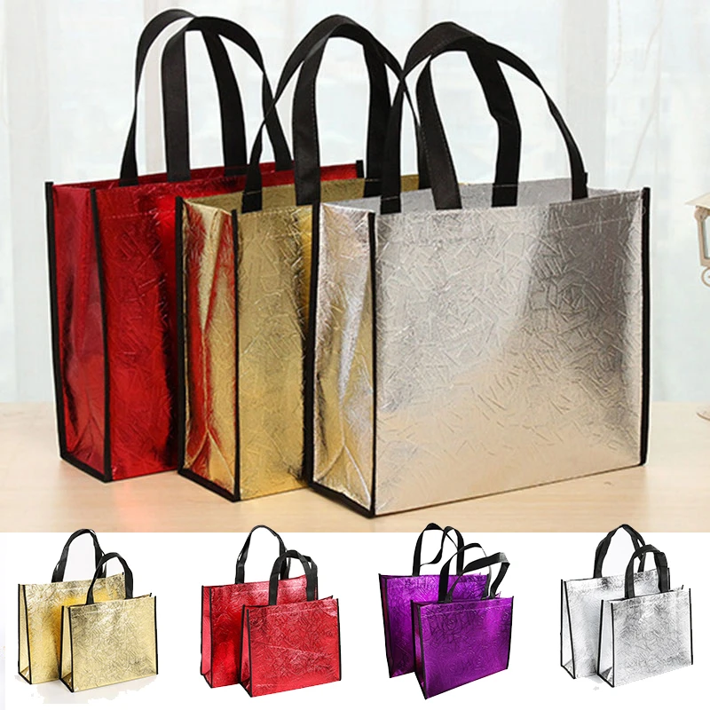 Reusable Women Shopping Bag Large Capacity Canvas Travel Storage Bags Laser Glitter Female Handbag Grocery Canvas Tote Eco Bag