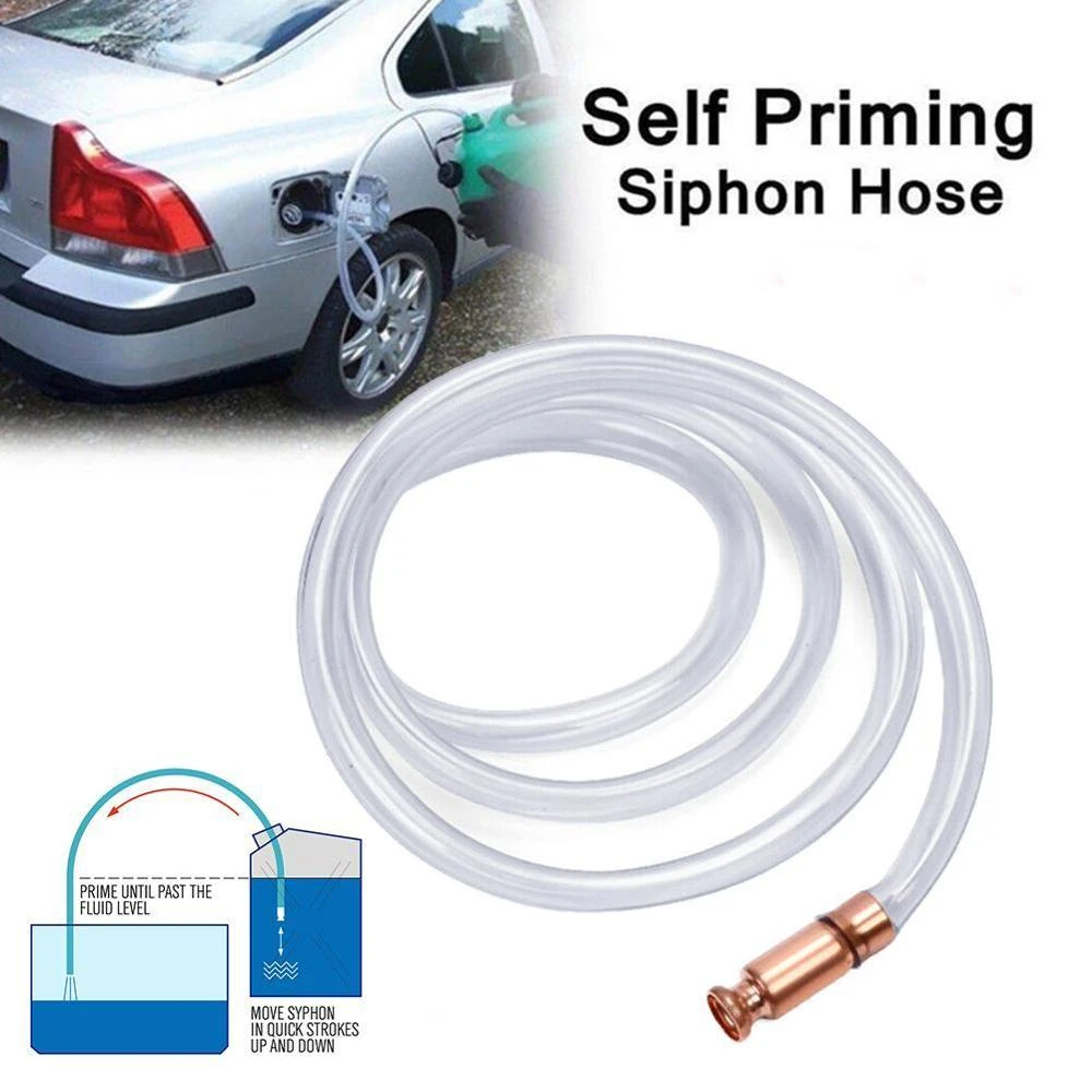 Manual Suction Pipe Gas Siphon Pump Gasoline Fuel Water Shaker Siphon Safety Self Priming Hose Pipe Plumbing Hoses Transparent