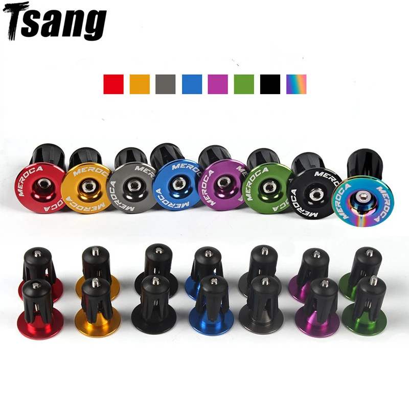 1 Pair Bike Grip Bicycle Handle Plugs Handle Bar End Cap Aluminium Alloy Lock MTB Road Bike Outdoor Cycling Bicycle Accessories