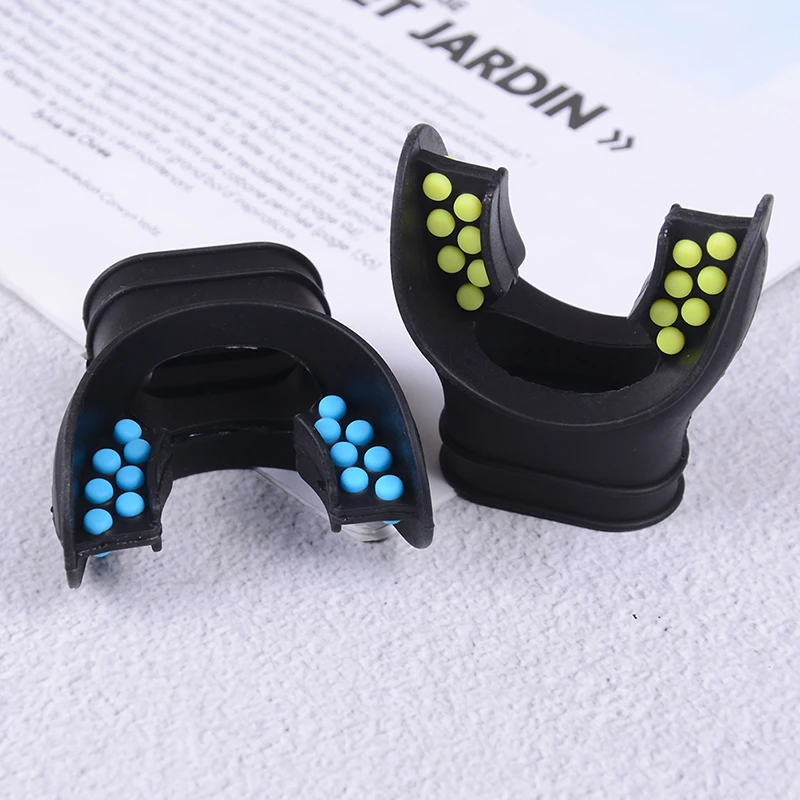 New Practical Scuba Diving Silicone 2 Colors Tab Replacement Regulator Snorkel Fit Mouth Piece