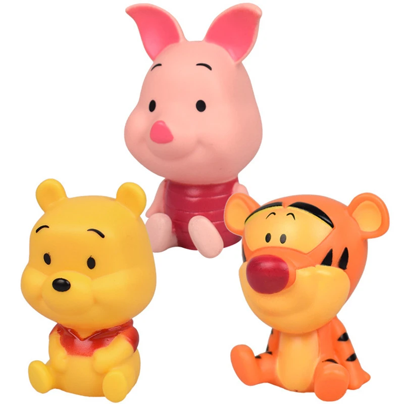 Disney Cartoon Winnie The Pooh Mickey Mouse Minnie Action Figures Toys Decoration Cake Decoration Dolls Christmas Gifts for Kids